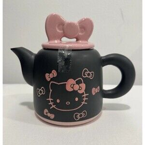 NEW TEAPOT Hello Kitty 2025 BLUES CLAYWORKS SANRIO Black Pink Rare Edition